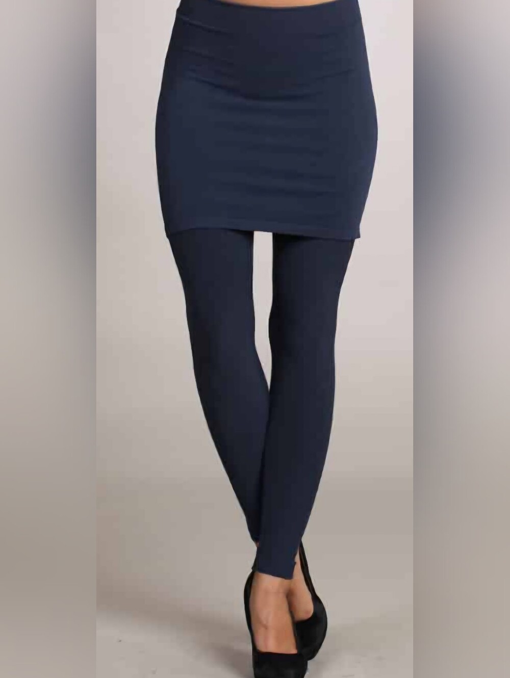 Women's Navy Stretch Leggings One Size